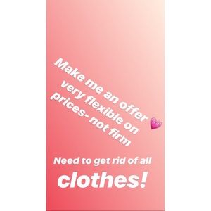 Make me an offer 💗need to get rid of all clothes